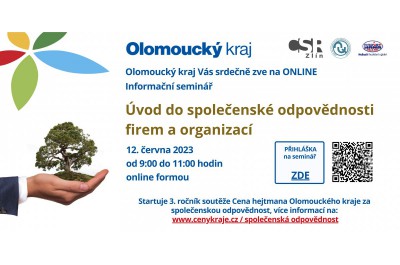 Cena hejtmana Olomouckého kraje za společenskou odpovědnost - seminář pro zájemce o účast v soutěži