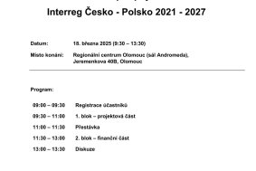 Školení pro příjemce Interreg Česko-Polsko 2021-2027