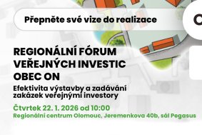 Konference Regionální fórum veřejných investic Obec ON zamíří do Olomouce