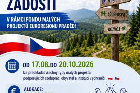 Vyhlášení 7. výzvy k předkládání projektů v rámci Fondu malých projektů v Euroregionu Praděd v prioritě 4 Spolupráce institucí a obyvatel