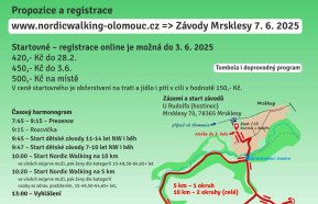ČESKOMORAVSKÝ POHÁR NORDIC WALKING MRSKLESY U OLOMOUCE