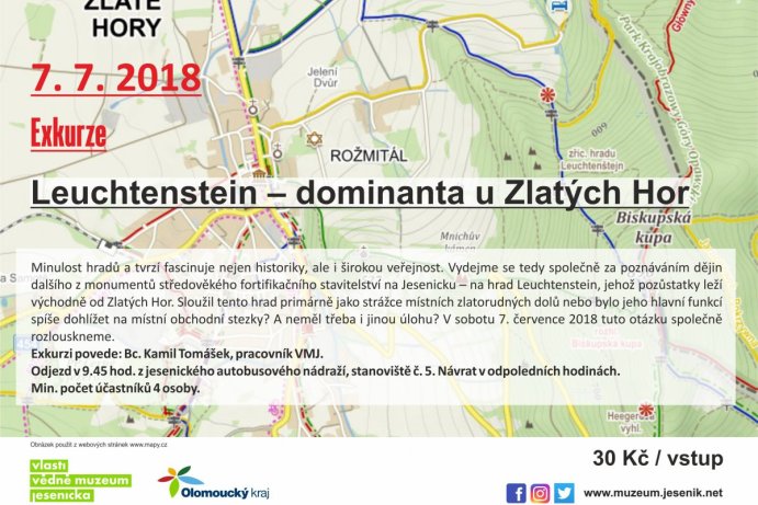 Leuchtenstein - dominanta u Zlatých Hor