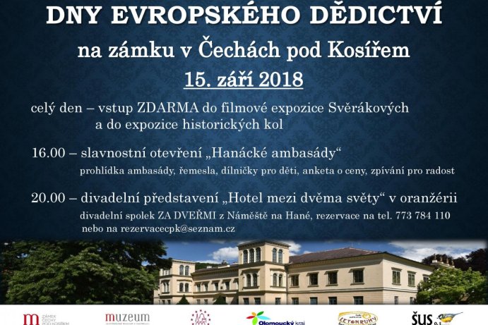 Dny evropského dědictví na zámku v Čechách pod Kosířem