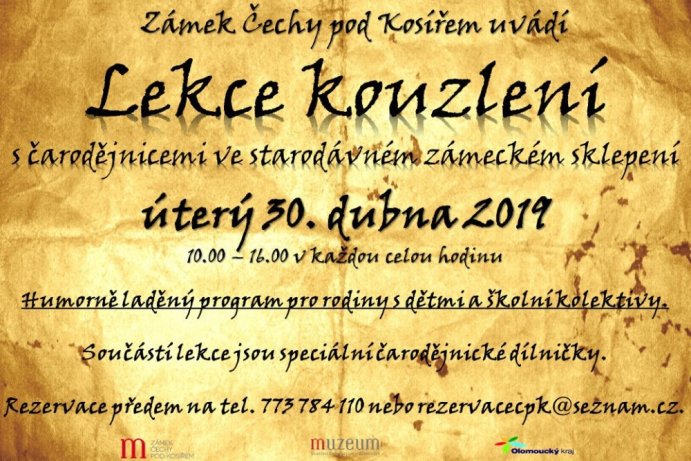 Lekce kouzlení s čarodějnicemi v zámeckém sklepení