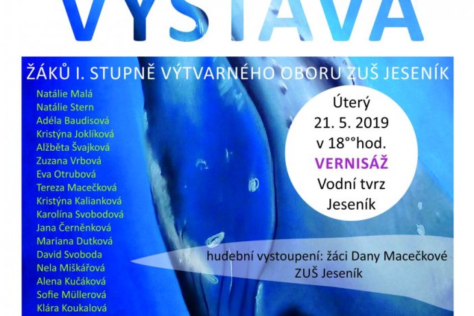 Absolventská výstava žáků I. stupně výtvarného oboru ZUŠ Jeseník