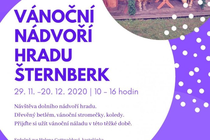 Vánoční nádvoří na hradě Šternberk