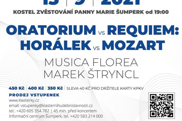 Klášterní hudební slavnosti: Oratorium versus Requiem - Mozart versus Horálek - soubor Musica Florea