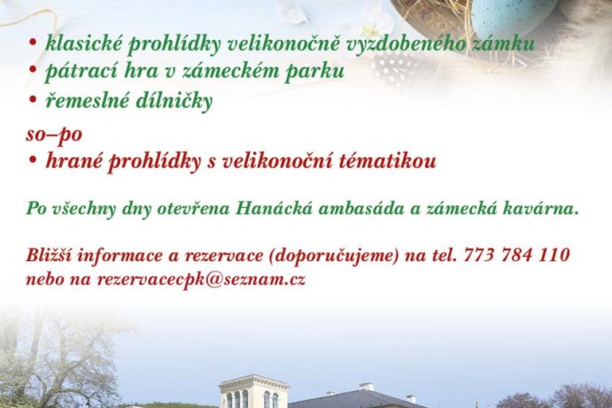 Velikonoce na zámku Čechy pod Kosířem