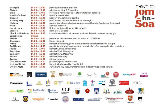 Veřejné čtení jmen obětí holocaustu Jom ha-šoa