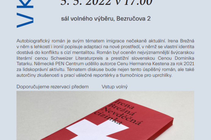 Autorské čtení Ireny Brežné – Nevděčná cizinka