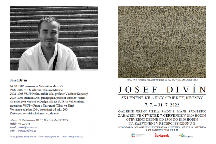 Josef Divín: skleněné krajiny, objekty, kresby