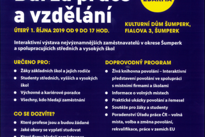 Burza práce a vzdělání v Šumperku 2022