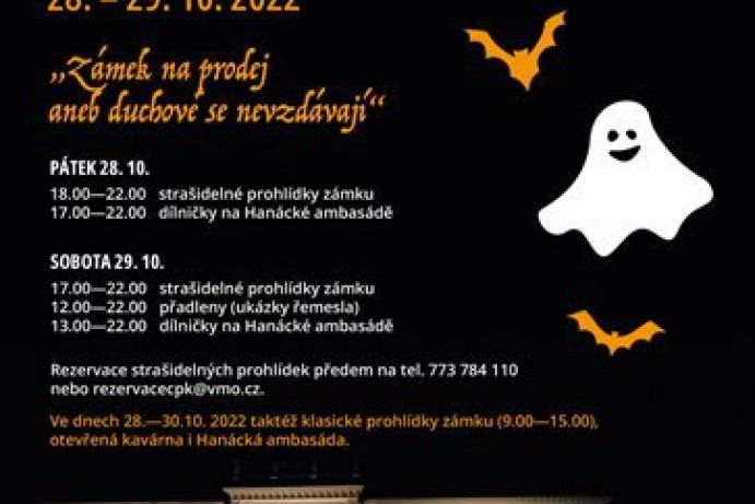 Strašidelné prohlídky na zámku Čechy pod Kosířem