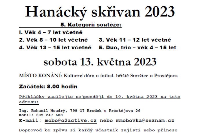 Hanácký skřivan 2023