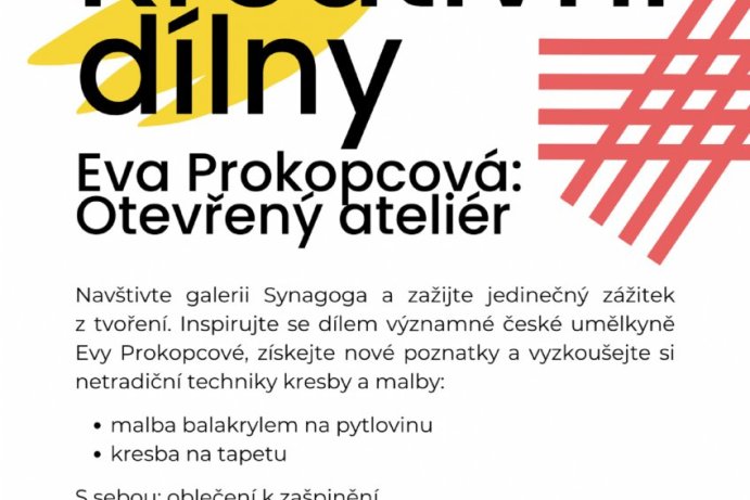 Kreativní dílny k výstavě Evy Prokopcové v Galerii Synagoga v Hranicích