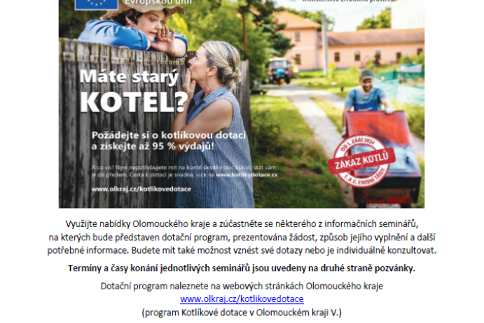 Kotlíkové dotaze v Olomouckém kraji - semináře