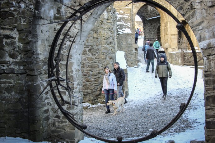  Novoroční výstup přilákal na Helfštýn davy návštěvníků
