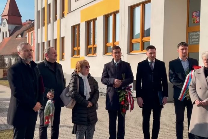  V Šumperku si při pietě připomněli Jana Zajíce
