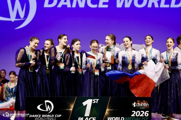  Dva tituly mistrů světa. Olomoucké Baletní studio zazářilo v Dublinu
