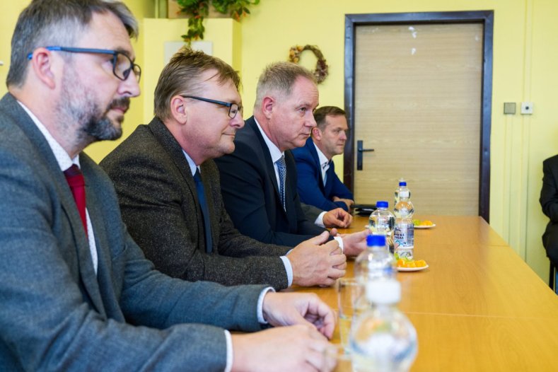 Ministr školství Petr Gazdík v Olomouci. Potkal se s učiteli i krajskými radními