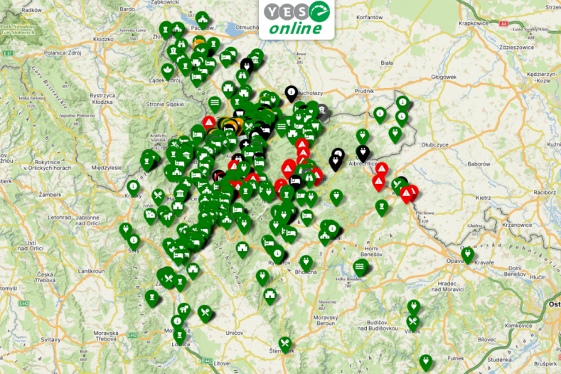 interaktivní mapu najdete zde: https://online.jeseniky.cz/