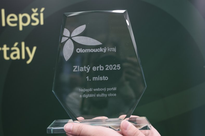 Zlatý erb pro Zlaté Hory. Za nejlepší web v kraji