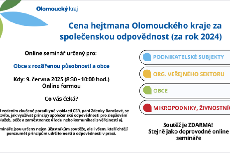 Online seminář: Společenská odpovědnost obcí – jak ji uchopit