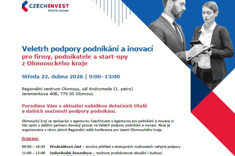 Veletrh podpory podnikání a inovací 22. 4. 2026