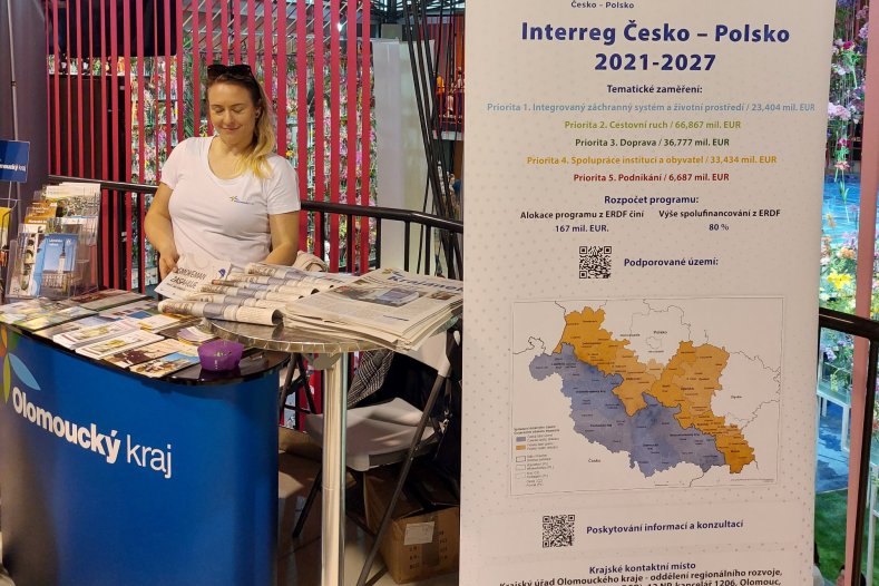 Infiltrátor ve stánku Interreg CZ-PL Flóra Olomouc