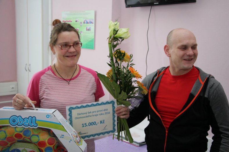 Hejtman Rozbořil navštívil prvního letošního občánka Olomouckého kraje