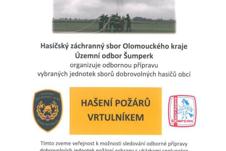 Hašení požárů vrtulníkem