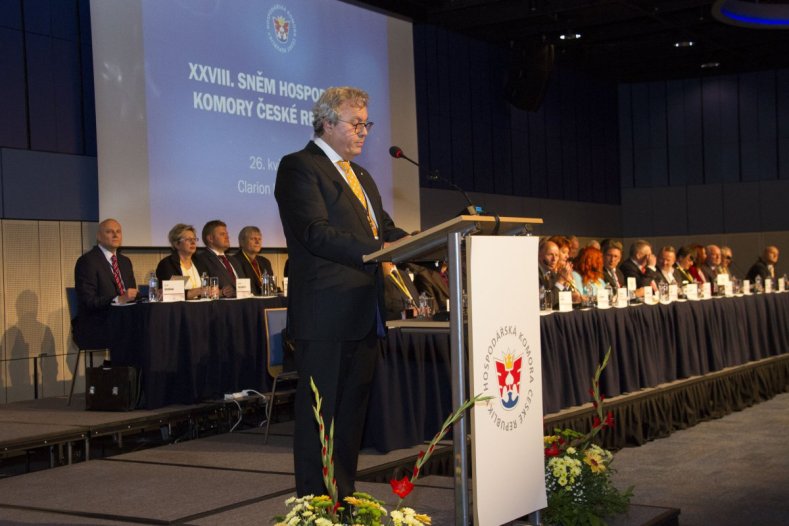 Hejtman Rozbořil vystoupil na sněmu Hospodářské komory v Olomouci