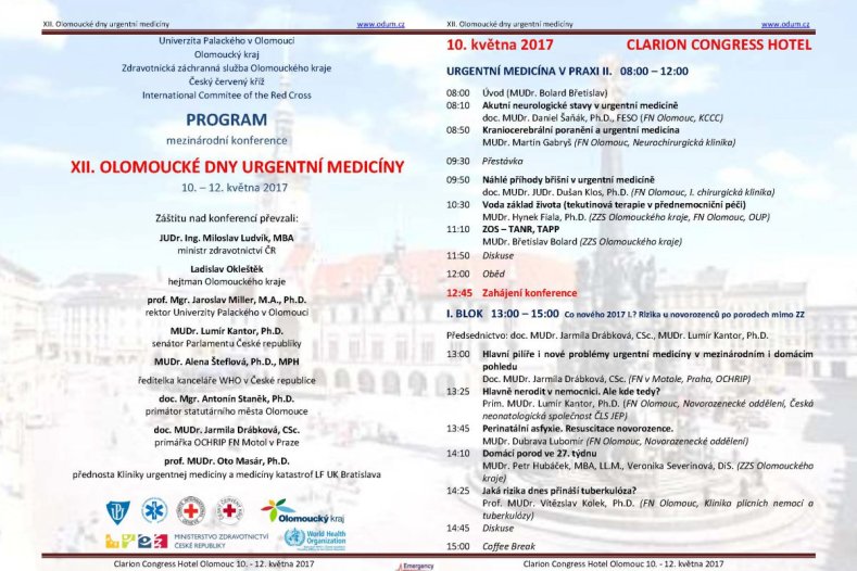 V Olomouci budou jednat čeští a zahraniční experti na bezpečnost zdravotní péče v krizových situacích