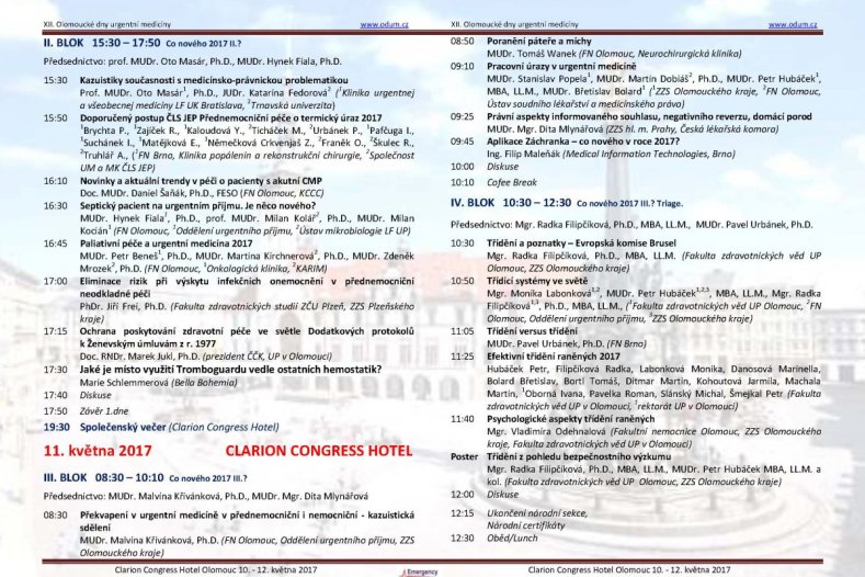 V Olomouci budou jednat čeští a zahraniční experti na bezpečnost zdravotní péče v krizových situacích