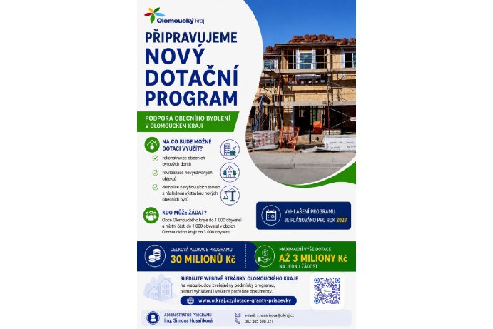 Leták pro obce k DP Podpora obecného bydlení v Olomouckém kraji-1