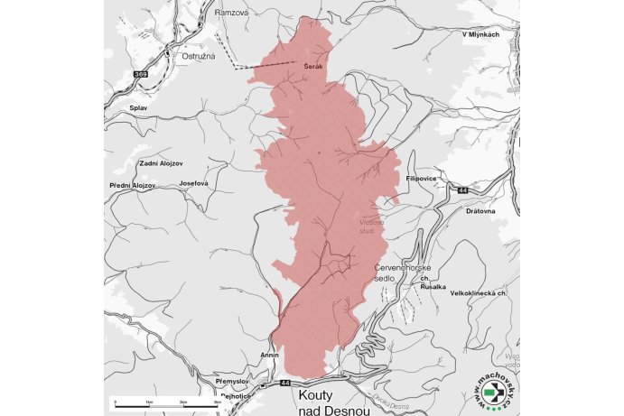 Mapa evropsky významné lokality Keprník